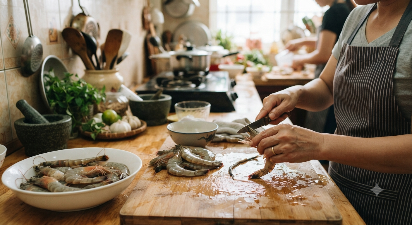 Các bước sơ chế tôm sú chuẩn xác trước khi chế biến