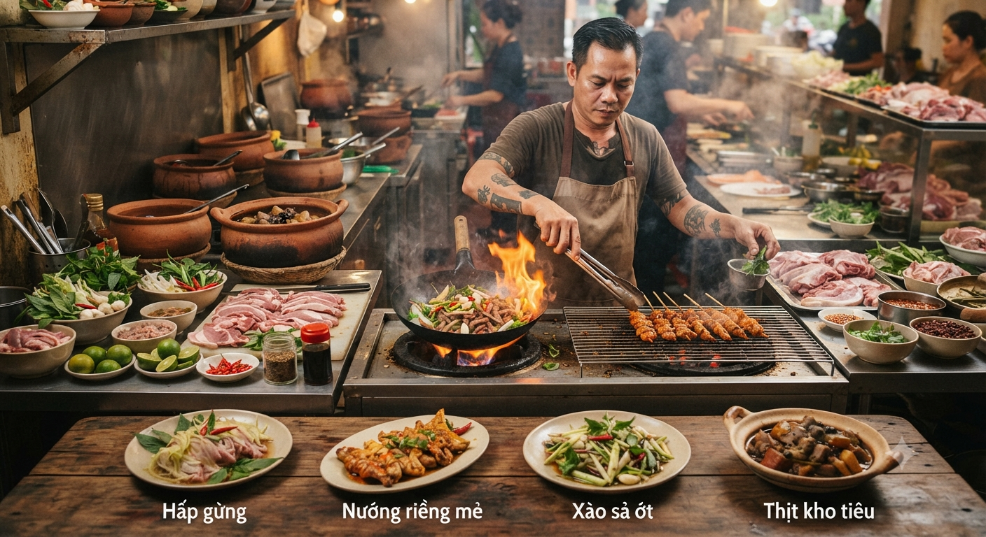 Sự linh hoạt của heo tộc trong việc kết hợp nhiều công thức nấu nướng