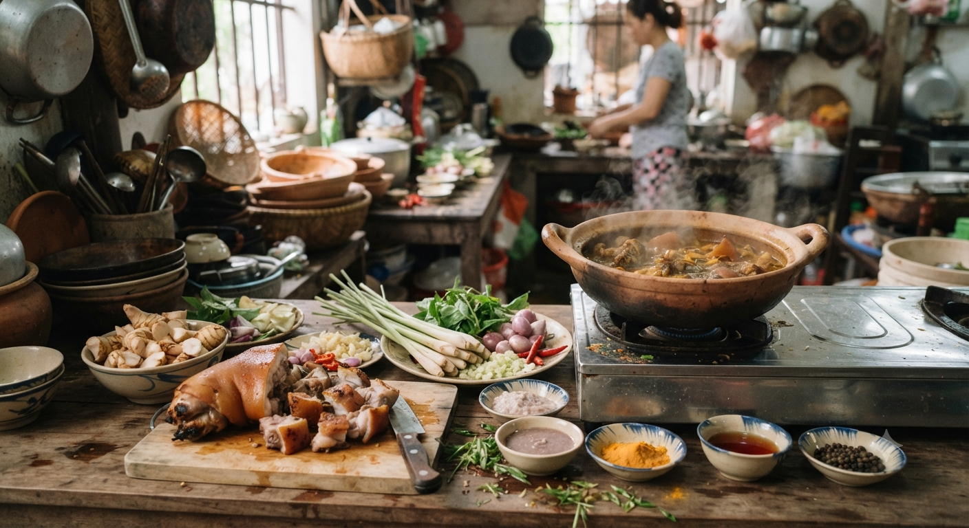 Bản chất và nền tảng nguyên liệu của món giò heo giả cầy