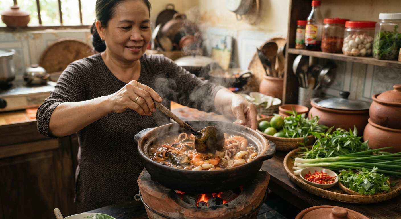 Nghệ thuật tẩm ướp và om lửa nhỏ